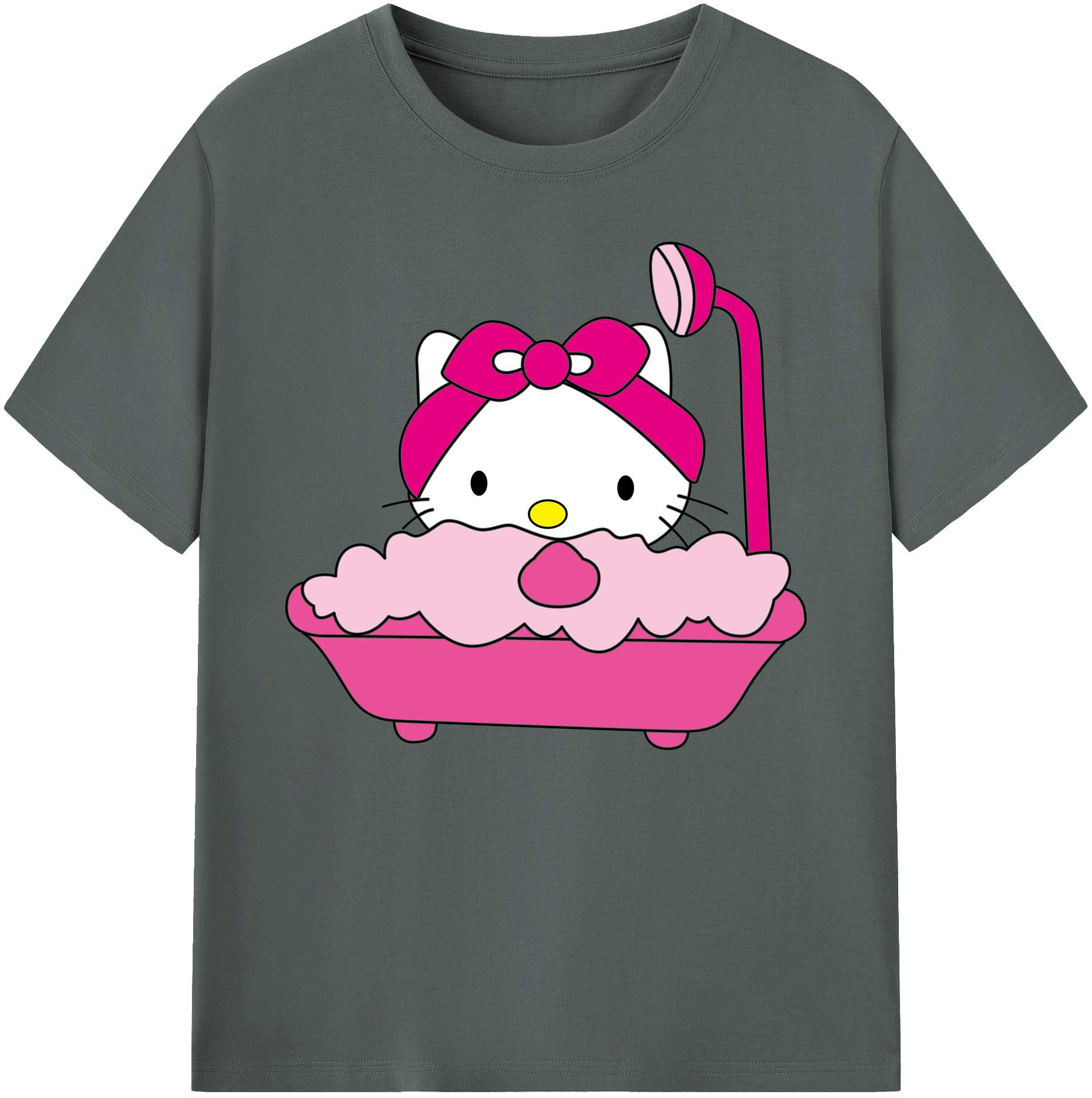 （画像用） Hello Kitty ハローキティ 綿100％ メンズ半袖Tシャツ｜肌触りやわらか＆通気性